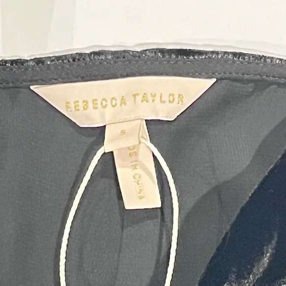 NWT REBECCA TAYLOR Velvet Camisole Small Layer Top Gothic Y2K Whimsigoth - Picture 3 of 4